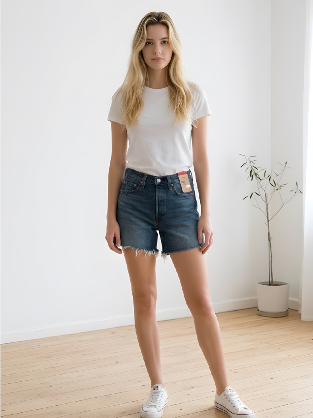 Levi's Dark Blue Denim Jean Shorts